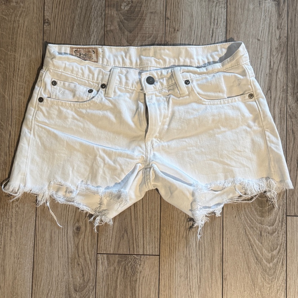 Polo by Ralph Lauren White Jean Shorts